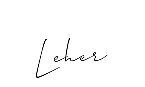 Also You can easily find your signature by using the search form. We will create Leher name handwritten signature images for you free of cost using Allison_Script sign style. Leher signature style 2 images and pictures png