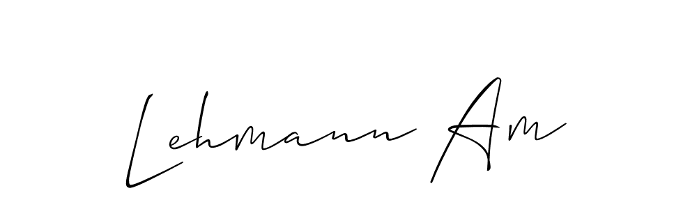 if you are searching for the best signature style for your name Lehmann Am. so please give up your signature search. here we have designed multiple signature styles  using Allison_Script. Lehmann Am signature style 2 images and pictures png