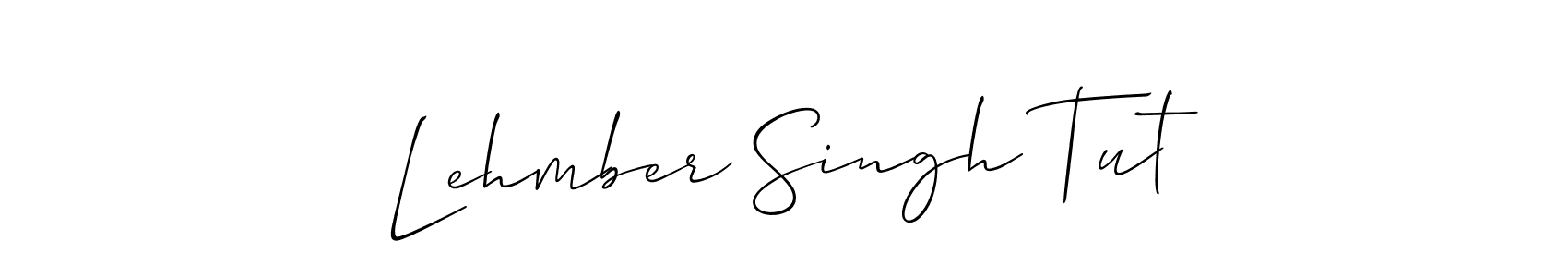 This is the best signature style for the Lehmber Singh Tut name. Also you like these signature font (Allison_Script). Mix name signature. Lehmber Singh Tut signature style 2 images and pictures png