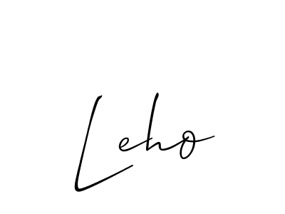 Also we have Leho name is the best signature style. Create professional handwritten signature collection using Allison_Script autograph style. Leho signature style 2 images and pictures png