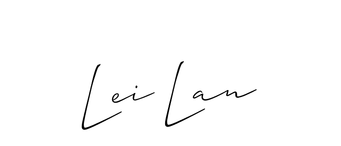 How to make Lei Lan signature? Allison_Script is a professional autograph style. Create handwritten signature for Lei Lan name. Lei Lan signature style 2 images and pictures png