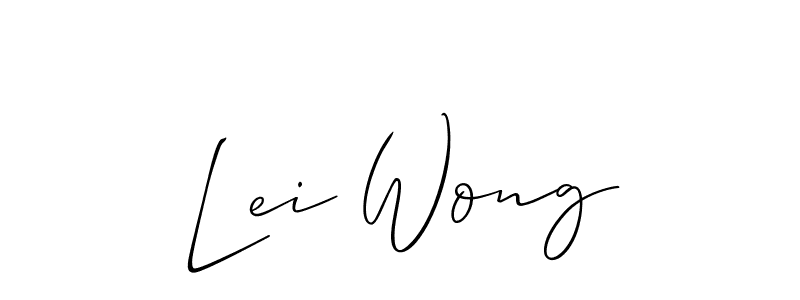 How to make Lei Wong signature? Allison_Script is a professional autograph style. Create handwritten signature for Lei Wong name. Lei Wong signature style 2 images and pictures png