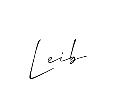 Use a signature maker to create a handwritten signature online. With this signature software, you can design (Allison_Script) your own signature for name Leib. Leib signature style 2 images and pictures png