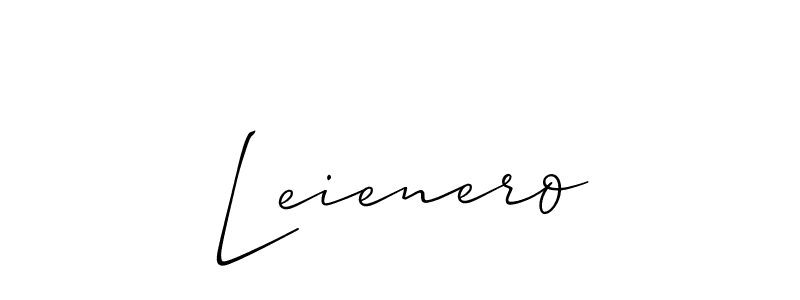 Use a signature maker to create a handwritten signature online. With this signature software, you can design (Allison_Script) your own signature for name Leienero. Leienero signature style 2 images and pictures png