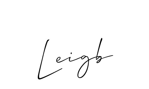 How to make Leigb name signature. Use Allison_Script style for creating short signs online. This is the latest handwritten sign. Leigb signature style 2 images and pictures png