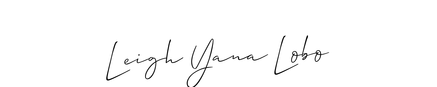 How to Draw Leigh Yana Lobo signature style? Allison_Script is a latest design signature styles for name Leigh Yana Lobo. Leigh Yana Lobo signature style 2 images and pictures png