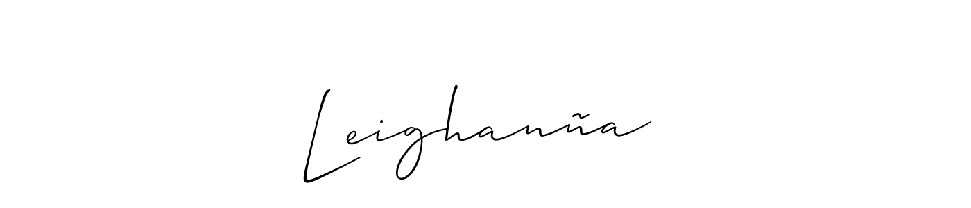 Allison_Script is a professional signature style that is perfect for those who want to add a touch of class to their signature. It is also a great choice for those who want to make their signature more unique. Get Leighanña ♡ name to fancy signature for free. Leighanña ♡ signature style 2 images and pictures png