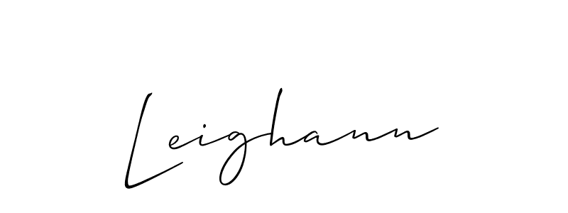 Make a beautiful signature design for name Leighann. With this signature (Allison_Script) style, you can create a handwritten signature for free. Leighann signature style 2 images and pictures png