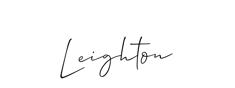 Make a beautiful signature design for name Leighton. With this signature (Allison_Script) style, you can create a handwritten signature for free. Leighton signature style 2 images and pictures png