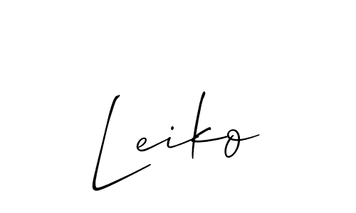 Make a beautiful signature design for name Leiko. With this signature (Allison_Script) style, you can create a handwritten signature for free. Leiko signature style 2 images and pictures png