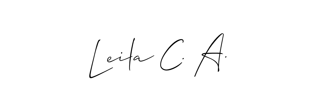 How to Draw Leila C. A. signature style? Allison_Script is a latest design signature styles for name Leila C. A.. Leila C. A. signature style 2 images and pictures png