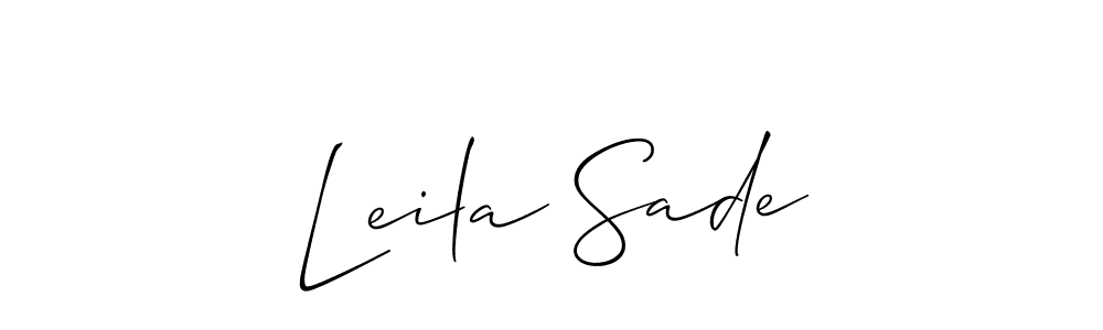 Create a beautiful signature design for name Leila Sade. With this signature (Allison_Script) fonts, you can make a handwritten signature for free. Leila Sade signature style 2 images and pictures png