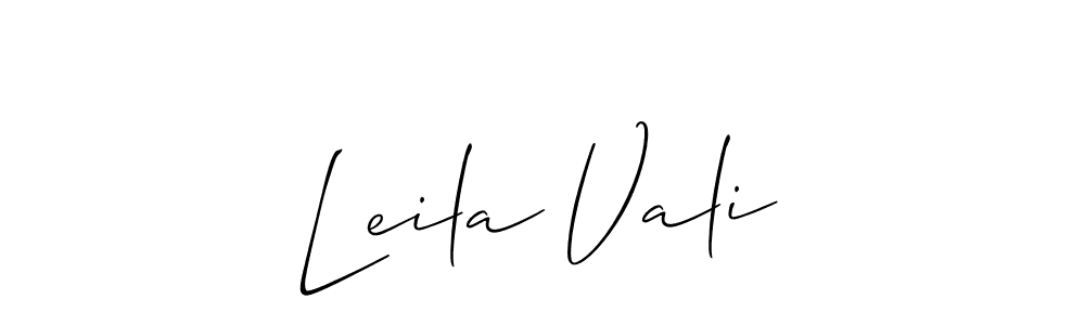 Create a beautiful signature design for name Leila Vali. With this signature (Allison_Script) fonts, you can make a handwritten signature for free. Leila Vali signature style 2 images and pictures png