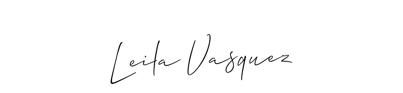 Make a beautiful signature design for name Leila Vasquez. With this signature (Allison_Script) style, you can create a handwritten signature for free. Leila Vasquez signature style 2 images and pictures png