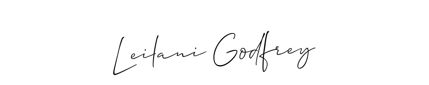 Create a beautiful signature design for name Leilani Godfrey. With this signature (Allison_Script) fonts, you can make a handwritten signature for free. Leilani Godfrey signature style 2 images and pictures png