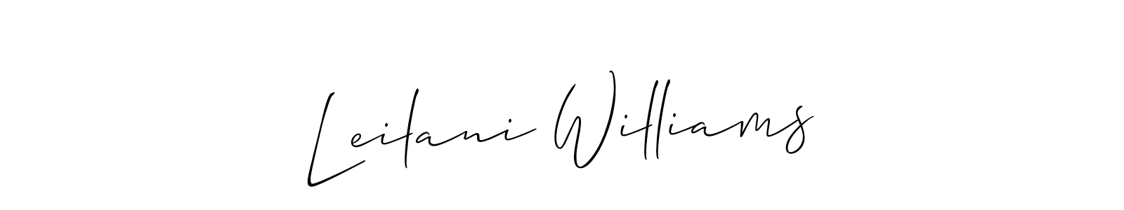 How to Draw Leilani Williams signature style? Allison_Script is a latest design signature styles for name Leilani Williams. Leilani Williams signature style 2 images and pictures png