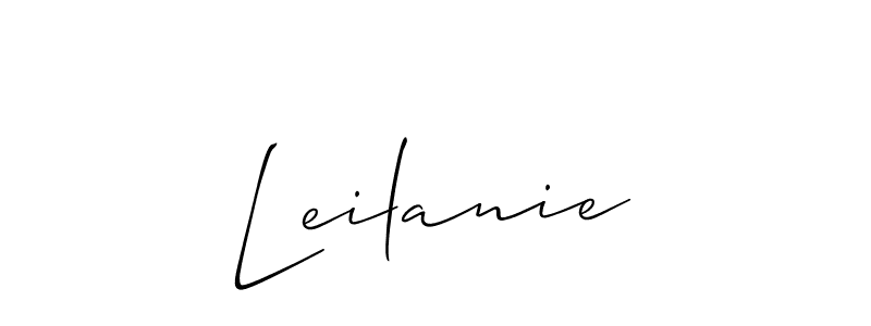 Make a beautiful signature design for name Leilanie. With this signature (Allison_Script) style, you can create a handwritten signature for free. Leilanie signature style 2 images and pictures png