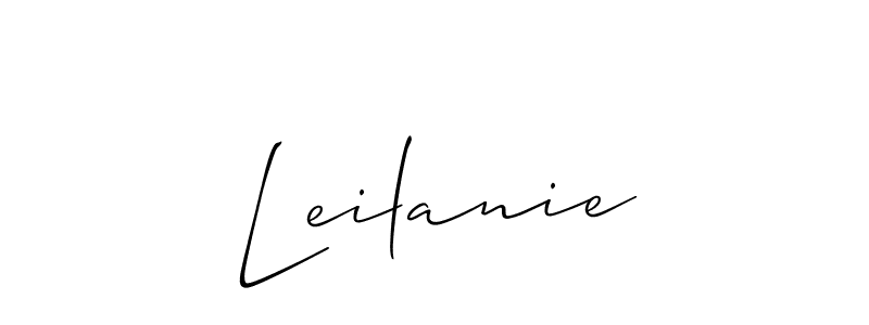 It looks lik you need a new signature style for name Leilanie. Design unique handwritten (Allison_Script) signature with our free signature maker in just a few clicks. Leilanie signature style 2 images and pictures png