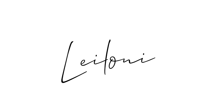 if you are searching for the best signature style for your name Leiloni. so please give up your signature search. here we have designed multiple signature styles  using Allison_Script. Leiloni signature style 2 images and pictures png