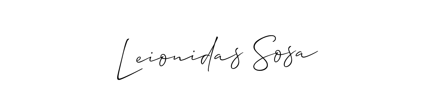 This is the best signature style for the Leionidas Sosa name. Also you like these signature font (Allison_Script). Mix name signature. Leionidas Sosa signature style 2 images and pictures png