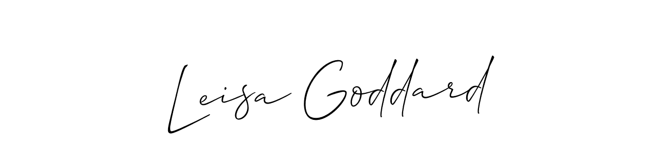 Leisa Goddard stylish signature style. Best Handwritten Sign (Allison_Script) for my name. Handwritten Signature Collection Ideas for my name Leisa Goddard. Leisa Goddard signature style 2 images and pictures png