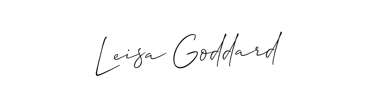 Create a beautiful signature design for name Leisa Goddard. With this signature (Allison_Script) fonts, you can make a handwritten signature for free. Leisa Goddard signature style 2 images and pictures png