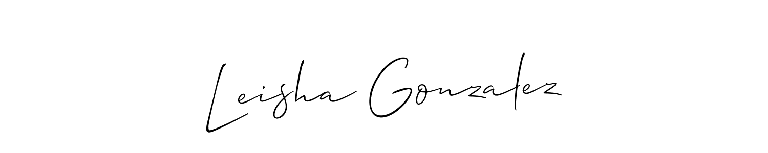 Similarly Allison_Script is the best handwritten signature design. Signature creator online .You can use it as an online autograph creator for name Leisha Gonzalez. Leisha Gonzalez signature style 2 images and pictures png