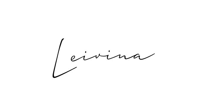 How to make Leivina signature? Allison_Script is a professional autograph style. Create handwritten signature for Leivina name. Leivina signature style 2 images and pictures png