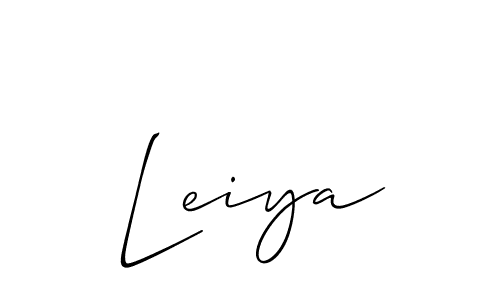 Allison_Script is a professional signature style that is perfect for those who want to add a touch of class to their signature. It is also a great choice for those who want to make their signature more unique. Get Leiya name to fancy signature for free. Leiya signature style 2 images and pictures png