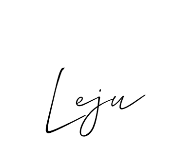 Use a signature maker to create a handwritten signature online. With this signature software, you can design (Allison_Script) your own signature for name Leju. Leju signature style 2 images and pictures png