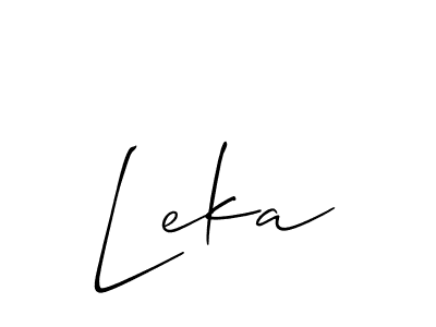 How to Draw Leka signature style? Allison_Script is a latest design signature styles for name Leka. Leka signature style 2 images and pictures png
