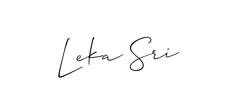 How to make Leka Sri signature? Allison_Script is a professional autograph style. Create handwritten signature for Leka Sri name. Leka Sri signature style 2 images and pictures png