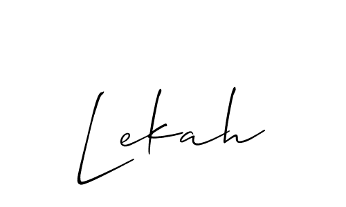 Make a beautiful signature design for name Lekah. With this signature (Allison_Script) style, you can create a handwritten signature for free. Lekah signature style 2 images and pictures png