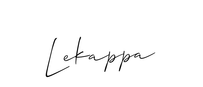 Allison_Script is a professional signature style that is perfect for those who want to add a touch of class to their signature. It is also a great choice for those who want to make their signature more unique. Get Lekappa name to fancy signature for free. Lekappa signature style 2 images and pictures png