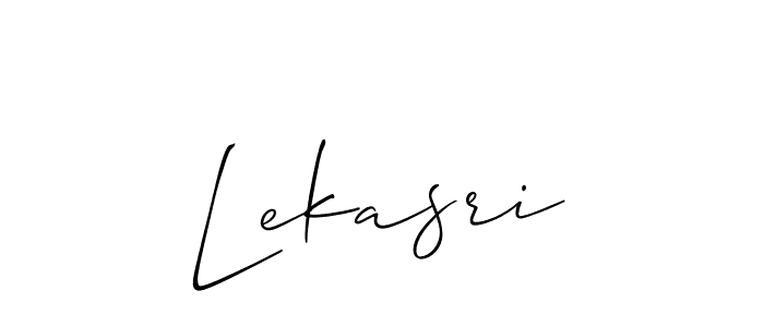 It looks lik you need a new signature style for name Lekasri. Design unique handwritten (Allison_Script) signature with our free signature maker in just a few clicks. Lekasri signature style 2 images and pictures png