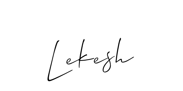 Make a beautiful signature design for name Lekesh. With this signature (Allison_Script) style, you can create a handwritten signature for free. Lekesh signature style 2 images and pictures png