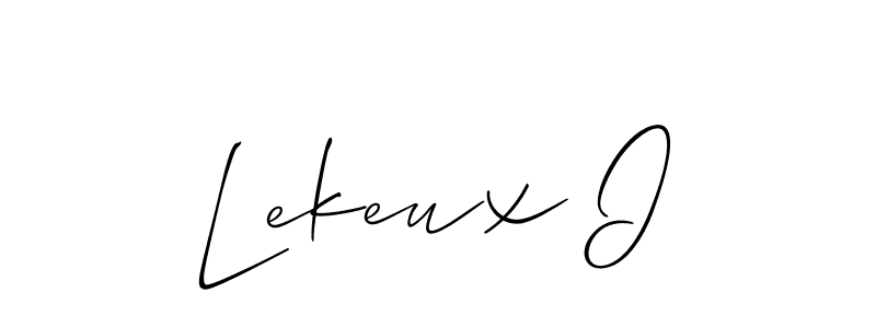 Also we have Lekeux I name is the best signature style. Create professional handwritten signature collection using Allison_Script autograph style. Lekeux I signature style 2 images and pictures png