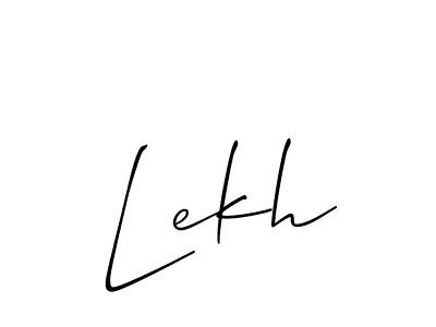 How to make Lekh name signature. Use Allison_Script style for creating short signs online. This is the latest handwritten sign. Lekh signature style 2 images and pictures png