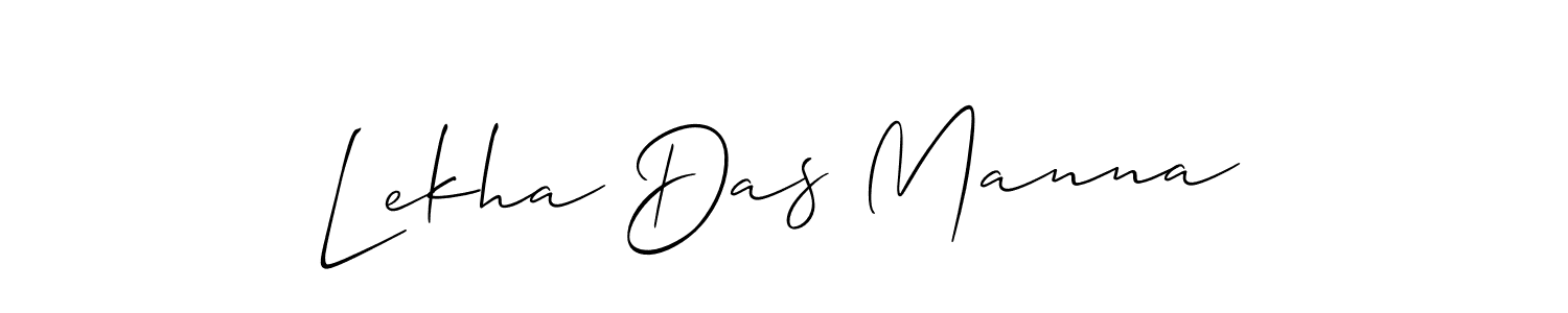 Also we have Lekha Das Manna name is the best signature style. Create professional handwritten signature collection using Allison_Script autograph style. Lekha Das Manna signature style 2 images and pictures png