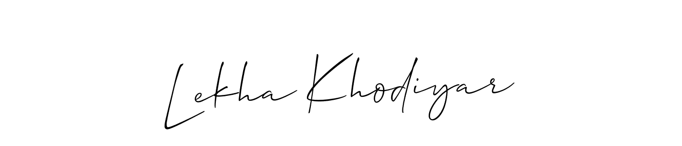Best and Professional Signature Style for Lekha Khodiyar. Allison_Script Best Signature Style Collection. Lekha Khodiyar signature style 2 images and pictures png