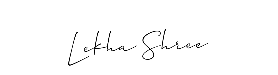 How to make Lekha Shree name signature. Use Allison_Script style for creating short signs online. This is the latest handwritten sign. Lekha Shree signature style 2 images and pictures png