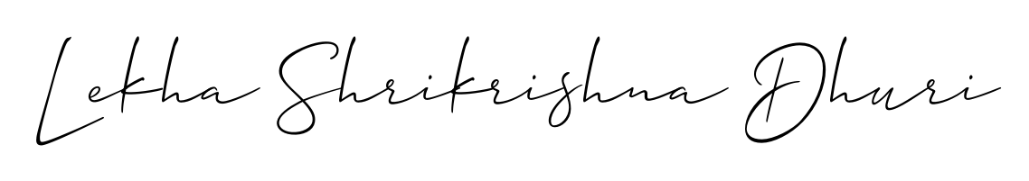 Master the art of signing with Lekha Shrikrishna Dhuri written in fluent Allison_Script script. A great template to practice and refine your handwriting. Lekha Shrikrishna Dhuri signature style 2 images and pictures png