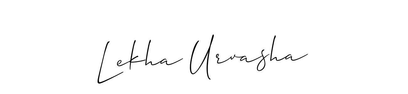 Similarly Allison_Script is the best handwritten signature design. Signature creator online .You can use it as an online autograph creator for name Lekha Urvasha. Lekha Urvasha signature style 2 images and pictures png