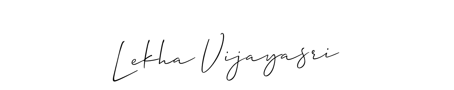 Also we have Lekha Vijayasri name is the best signature style. Create professional handwritten signature collection using Allison_Script autograph style. Lekha Vijayasri signature style 2 images and pictures png