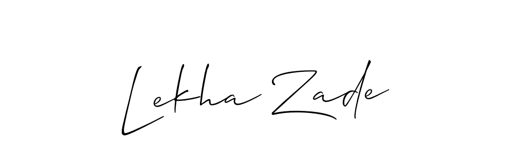 Lekha Zade stylish signature style. Best Handwritten Sign (Allison_Script) for my name. Handwritten Signature Collection Ideas for my name Lekha Zade. Lekha Zade signature style 2 images and pictures png