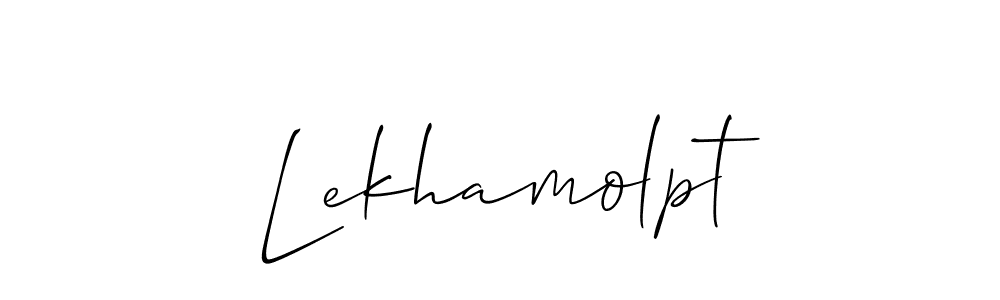 The best way (Allison_Script) to make a short signature is to pick only two or three words in your name. The name Lekhamolpt include a total of six letters. For converting this name. Lekhamolpt signature style 2 images and pictures png
