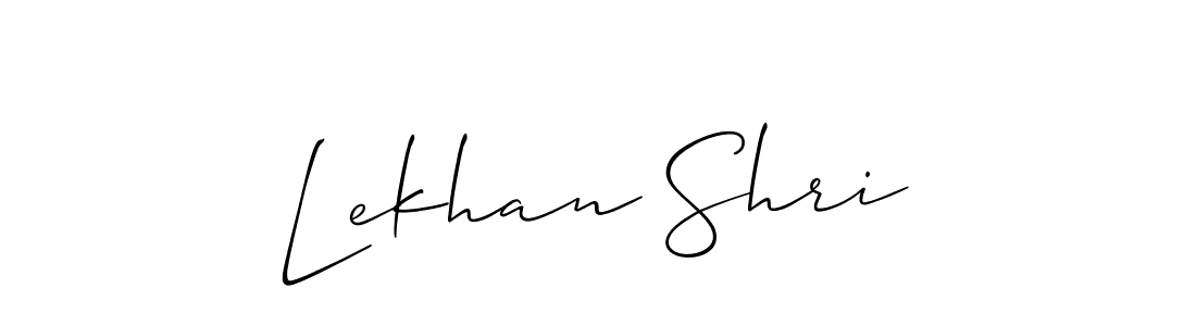 How to make Lekhan Shri name signature. Use Allison_Script style for creating short signs online. This is the latest handwritten sign. Lekhan Shri signature style 2 images and pictures png