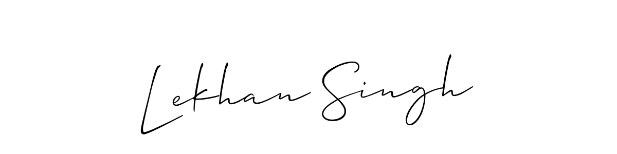 Make a beautiful signature design for name Lekhan Singh. With this signature (Allison_Script) style, you can create a handwritten signature for free. Lekhan Singh signature style 2 images and pictures png