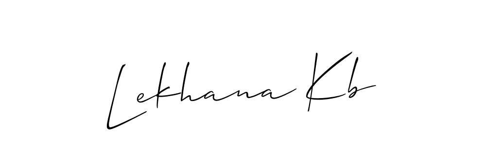 How to Draw Lekhana Kb signature style? Allison_Script is a latest design signature styles for name Lekhana Kb. Lekhana Kb signature style 2 images and pictures png