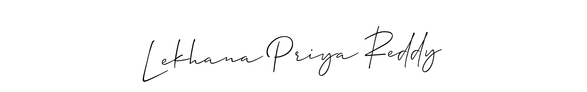 How to make Lekhana Priya Reddy signature? Allison_Script is a professional autograph style. Create handwritten signature for Lekhana Priya Reddy name. Lekhana Priya Reddy signature style 2 images and pictures png